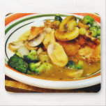 Chicken Mushrooms Brocolli Mouse Pad