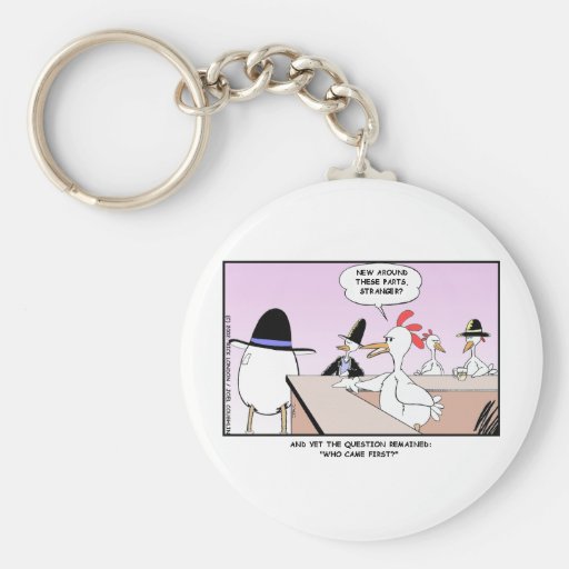 Chicken Or Egg? Funny Gifts & Collectibles Key Chains