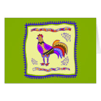 Chicken Quilt Greeting Card