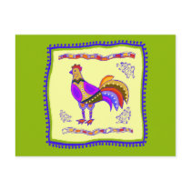 Chicken Quilt Postcard