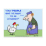 CHICKEN RIGHT ATTORNEY POSTCARDS