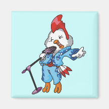 Chicken Rock Star T-shirts and Gifts Refrigerator Magnet
