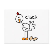 Chicken Says Cluck Tshirts and Gifts Post Card