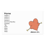 chicken shit heart business card