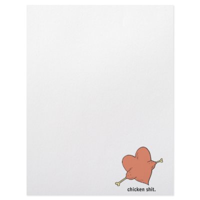 chicken shit heart letterhead design by doonidesigns