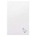 Chicken - simple clean original line art drawing customized stationery