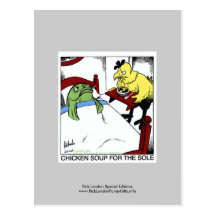 Chicken Soup 4 The Sole Cartoon Postcards