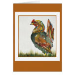 Chicken Tan Background Greeting Cards
