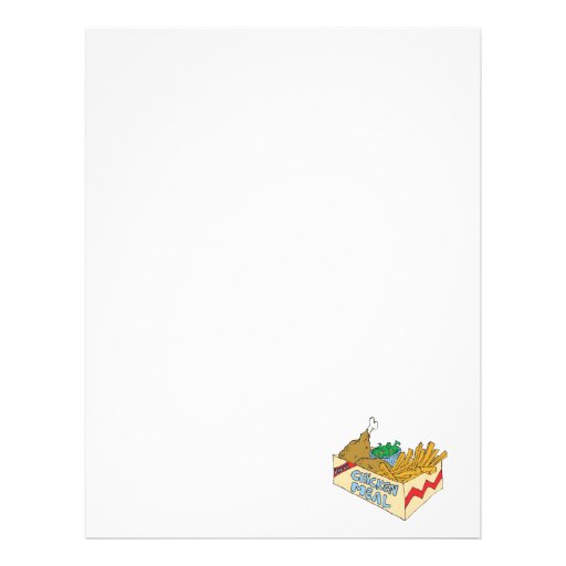 chicken value meal in a box customized letterhead
