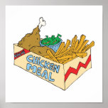 chicken value meal in a box posters
