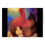 Chicken with Chick Farm Art - Multi Greeting Card