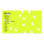 Chickie Yellow Polkadots Business Card