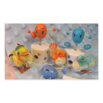 Chicks and Eggs Rectangle Stickers