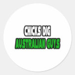 Chicks Dig Australian Guys Stickers
