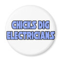 Chicks Dig Electricians magnets