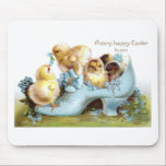 Chicks in a Shoe Vintage Easter Card mousepads
