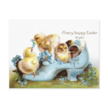 Chicks in a Shoe Vintage Easter Card Postcard