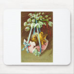 CHICKS IN EASTER EGG SWING GREETINGS MOUSE PAD
