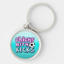 Chicks with Kicks Keychain