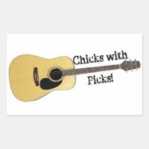 Chicks With Picks Rectangular Stickers