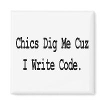 chics dig me cuz write code refrigerator magnets