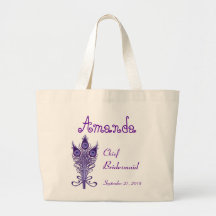 CHIEF BRIDESMAID or ANY Wedding Role PEACOCK Tote Bags
