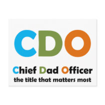 Chief Dad Officer Post Cards