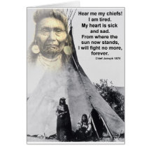 Chief Joseph hear me Card