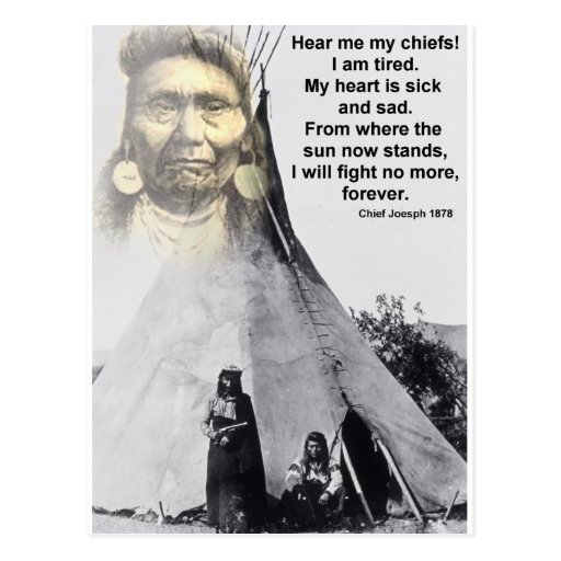 Chief Joseph hear me Postcards