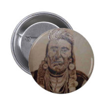 Chief Joseph wood burning Pin