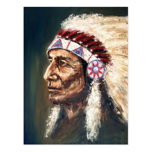 Chief,Native American Post Card