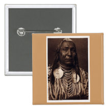 Chief Red Wing - Tatankamani - Walking Buffalo Button