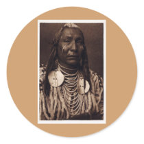 Chief Red Wing - Tatankamani - Walking Buffalo Round Sticker