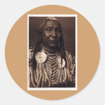 Chief Red Wing - Tatankamani - Walking Buffalo Round Sticker