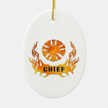 Chief's Flames Christmas Ornaments