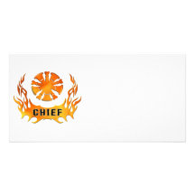 Chiefs Flames Photo Greeting Card