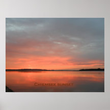 chiemsee sunset poster