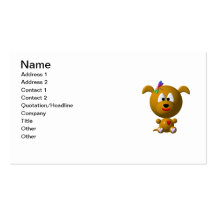 Chien : Chien mignon avec la libellule ! Modèle De Carte De Visite