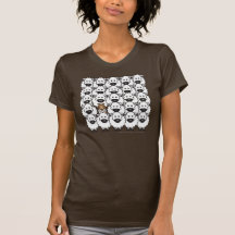 Chien de berger de Shetland chez les moutons T-shirt