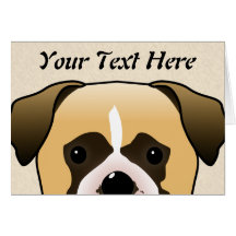 Chien de boxeur carte de vœux
