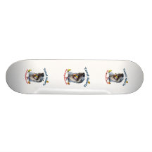Chien de gibier à plumes de coeurs de bip skateboards personnalisés