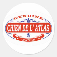 Chien De L&Apos; Atlas Round Stickers