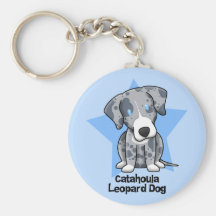 Chien de léopard de Catahoula d'étoile de Kawaii Porte-clef