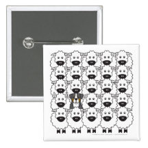 Chien de montagne de Bernese chez les moutons Badge Avec Épingle
