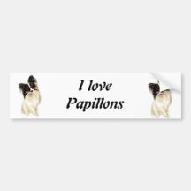 Chien de Papillon d'aquarelle, animal familier Adhésifs Pour Voiture