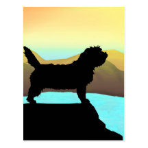 Chien de PBGV par la mer Cartes Postales