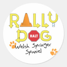 Chien de rassemblement de springer spaniel de Gall Adhésifs Ronds
