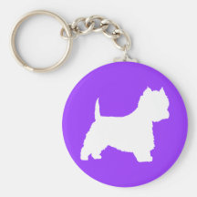 Chien de Westie (blanc) Porte-clés