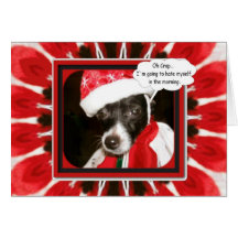 Chien impertinent de Père Noël Carte De Vœux
