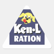 Chien mignon de KenLRation Autocollant En Triangle